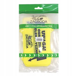 Elektrinės tvoros įspėjamasis ženklas su