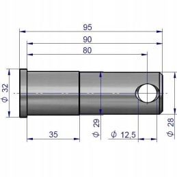 Apatinės trauklės atraminis kaištis c 360 50550030
