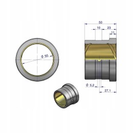 Ašių įvorių komplektas, žema c 330 360 50833075