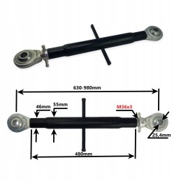 Centrinė viršutinė jungtis CBM 2 kategorija 630 980mm M36x3