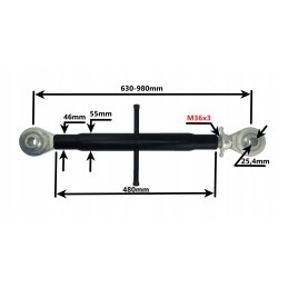 Centrinė viršutinė jungtis CBM 2 kategorija 630 980mm M36x3