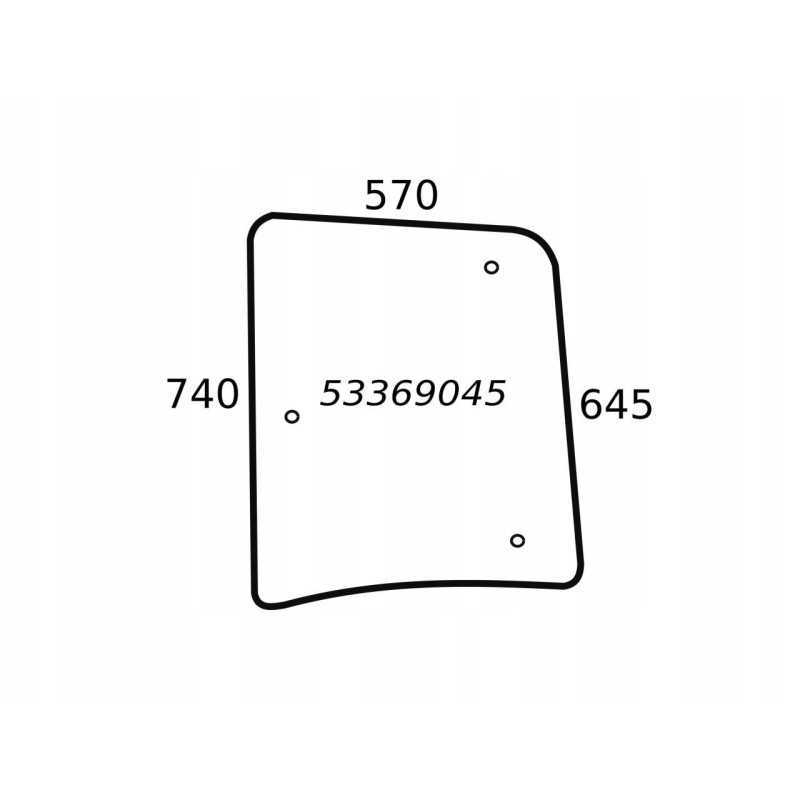 Kairysis šoninis langas zetor proxima forterra 53369045