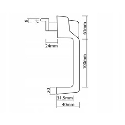 Durų rankena kairė dešinė massey ferguson 3476151m1