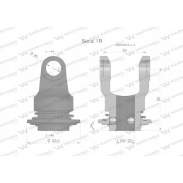 Veleno šakė su žiedu 1 3 8 z21 22x54 serija