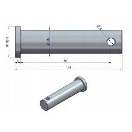 Teleskopo tvirtinimo kaištis C 385 originalus Ursus