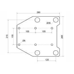 Ursus c 360 4011 sėdynės atramos pagrindo plokštė