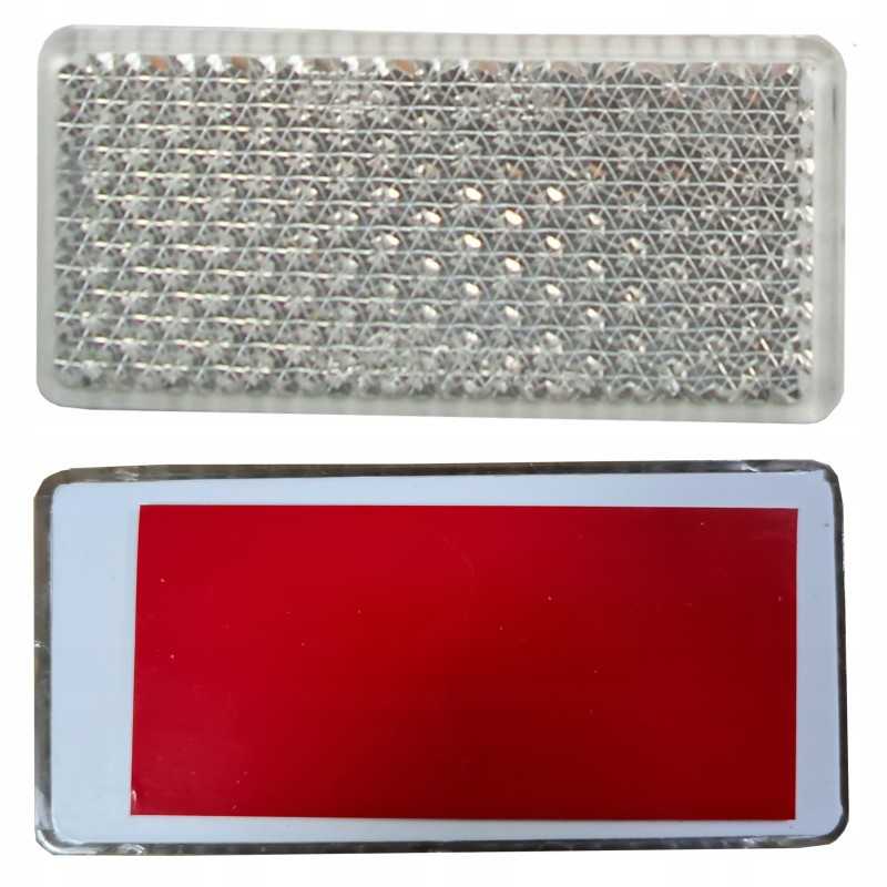 Stačiakampis atšvaitas priekabai, baltas