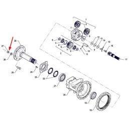 Pis03050004 stebulės redukcijos pavaros stebulės veržlė