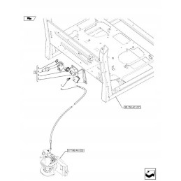 Kabelis 1830 mm 47555615 47555615 cnh