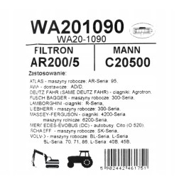 Oro filtras zetor deutz fahr mf jcb 18011914 c