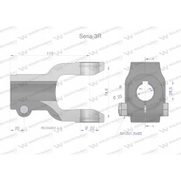 Šakė įkalimui 8 sr anga 25mm 27x74 6 series 3r w