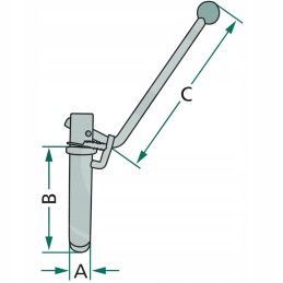 Prikabinimo kaištis 31mm 20013114 granitas
