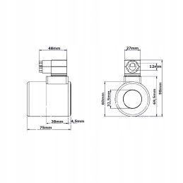 Solenoidų skirstytuvo ritė 24v dc 48w 80l