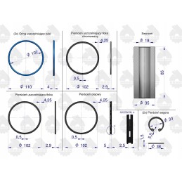 Variklio remonto komplektas 102 3 55 7mm Zetor Ursus