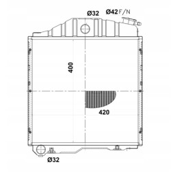 5 eilių vandens aušintuvas Zetor 3321 7341 varinis