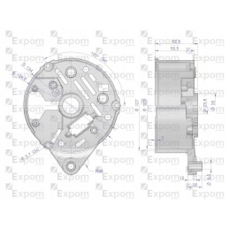 Generatoriaus galinis dangtis ax230000 ax260000ex c 3