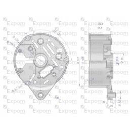 Generatoriaus galinis dangtis ax230000 ax260000ex c 3