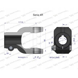 Šakės griovelis 8 sr anga 30mm 22x54 serija 1r wa