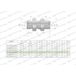 colių pertvaros hidraulinė jungtis bb 1 2