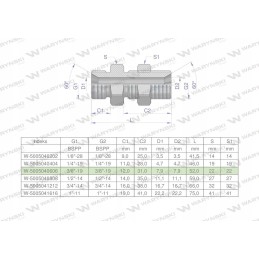 colių pertvaros hidraulinė jungtis bb 3 8