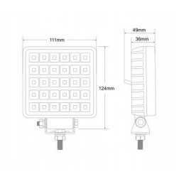 Halogeninė LED darbo lempa 30w, traktoriaus jungiklis
