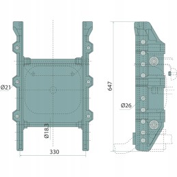 Prikabinimo rėmas, 6 skylių reguliavimas, 787880a08042