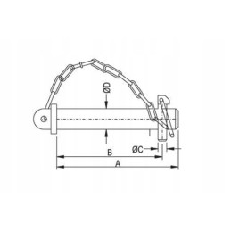 Z325098gp viršutinės jungties kaištis 25 x 120 mm