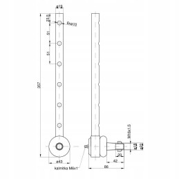 Kairysis dešinysis vairo stiprintuvo rutulinis šarnyras mf4 881736m