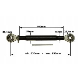 Centrinė jungtis, traukimo strypas 630 930 mm m36x3 2 kat. 2