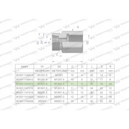 Metrinė hidraulinio diferencialo įvorė AB M16x1