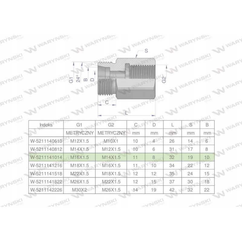 Metrinė hidraulinio diferencialo įvorė AB M16x1