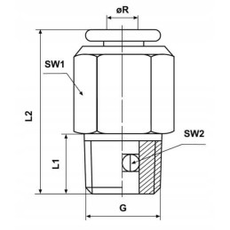 Tiesi kištukinė jungtis 6 mm clsg6mk61