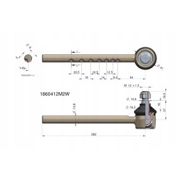 Vairo šarnyras 202mm 1860412m2 warynski 1860m