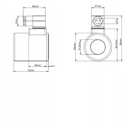 Solenoidinio skirstytuvo ritė e12dvs6 2 80l e12dv