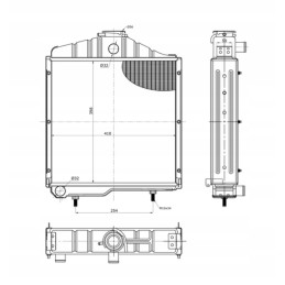 5 eilių C 360 varinis vandens aušintuvas