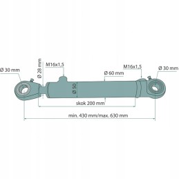 Nupjautas hidraulinis cilindras 687cj25028200