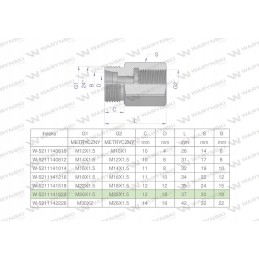 Metrinė hidraulinio diferencialo įvorė AB M26x1