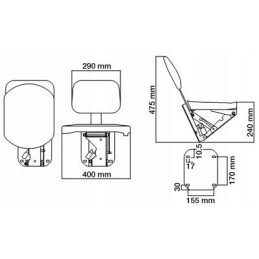 John Deere keleivio sėdynė AL159655 AL173569