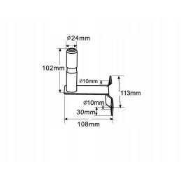 Rooster tipo L šoninis blykstės laikiklis