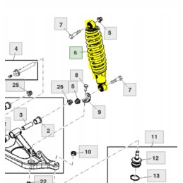 Amortizatorius john deere gator xuv855d 825i