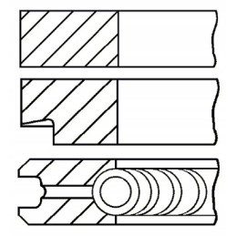 Stūmoklio žiedų rinkinys 08 784700 00 goetze