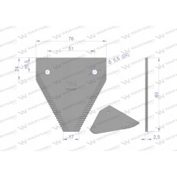 Dalgio ašmenys: bizon aukšto pjovimo Warynski wkz80x2 5w