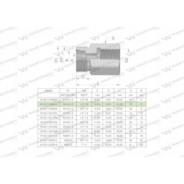Hidraulinio diferencialo įvorė AB M14x1 5 08L sriegis