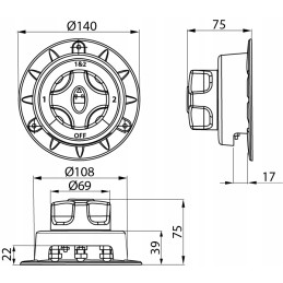 Didelės srovės įžeminimo jungiklis 12v 50v 200a