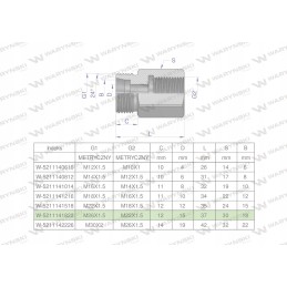 Diferencialo įvorė hidr. m26x1 5 x m22x1 5 Warynski