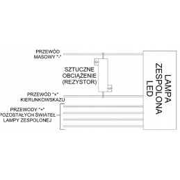 12v Horpol įrenginio posūkio signalo rezistorius