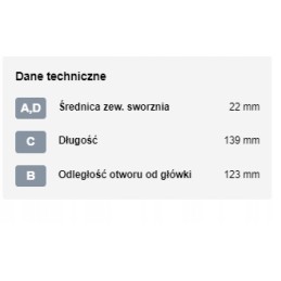Smeigtukas su rankena 22x123 mm kramp z522123hkr