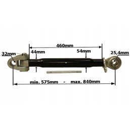Viršutinė jungtis 575 840mm m36x3 cat 2 3 šakės