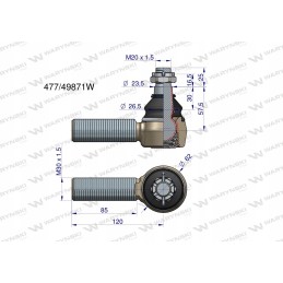 Vairo jungtis JCB 47749871 Warynski