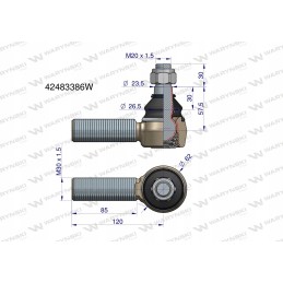 Vairo jungtis JCB 42483386 Warynski